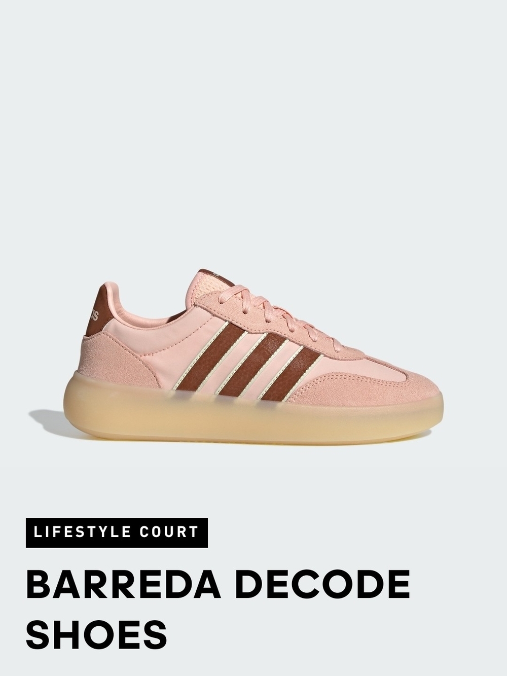 Adidas Barreda Decode Women’s Pink Court Sneakers Size US 8